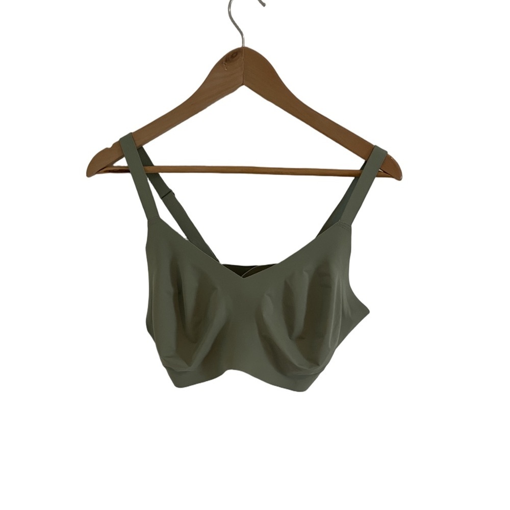 Knit Olive Green Wireless Bra Size 6+
